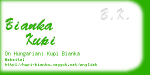 bianka kupi business card